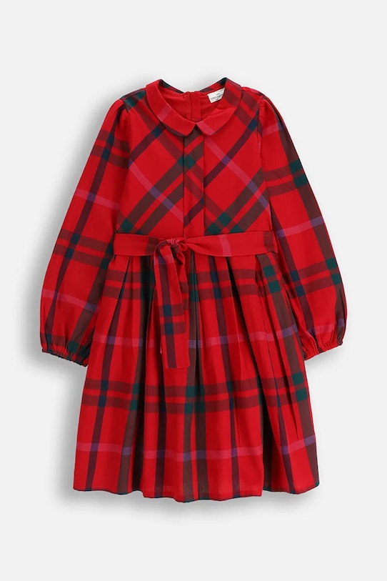 Coccodrillo sukienka bawełniana dziecięca ZC5128107EJG czerwony AW25