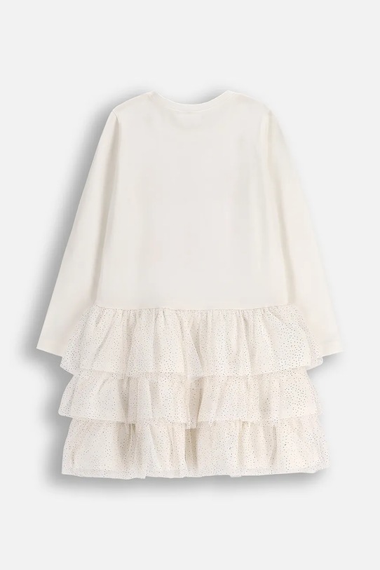 Coccodrillo sukienka z bawełną dziecięca ZC5129101MER beżowy AW25