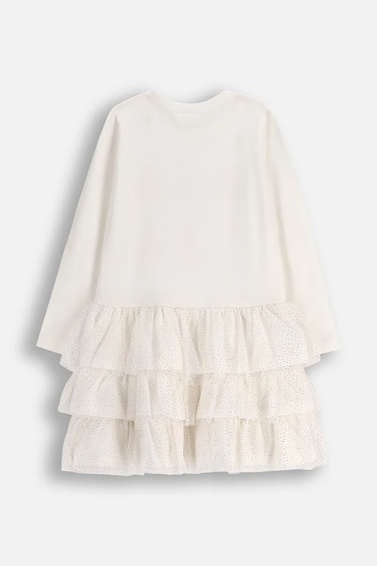 Coccodrillo sukienka z bawełną dziecięca ZC5129101MER beżowy AW25