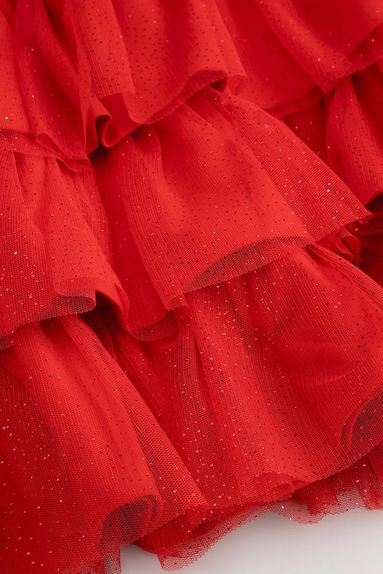 Coccodrillo sukienka z bawełną dziecięca czerwony ZC5129101MER