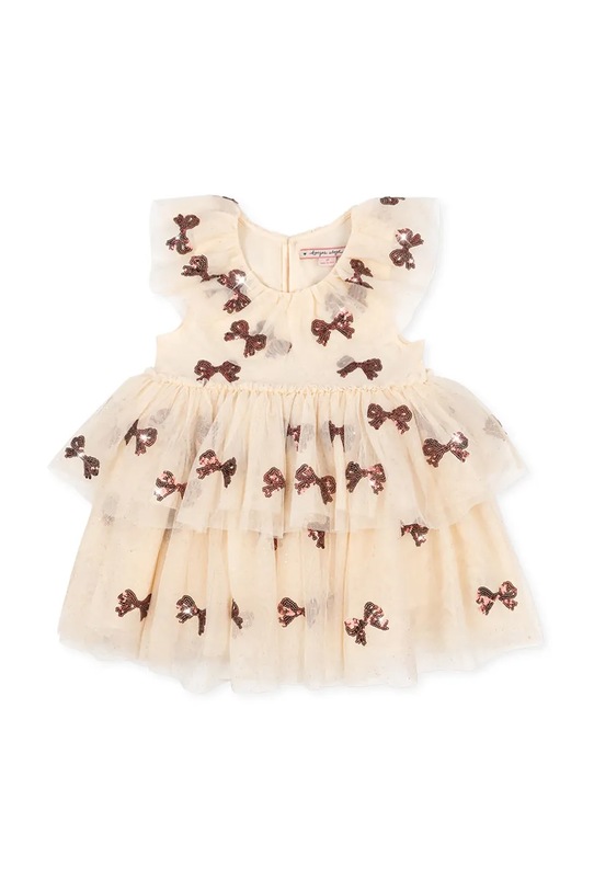 Konges Sløjd sukienka dziecięca YVONNE FAIRY DRESS rozkloszowany beżowy KS102156.9BYA