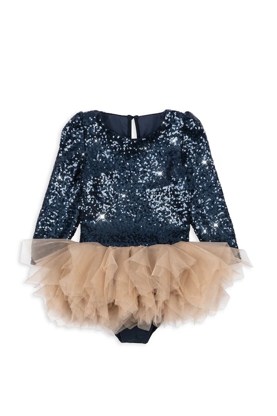 Konges Sløjd vestito bambina BALLERINA GLITTER DRESS KS104208.9BYA blu navy AW25