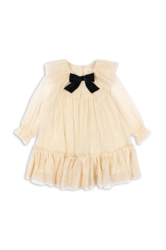 Konges Sløjd sukienka dziecięca BOW DRESS KS104240.9BYA beżowy AW25