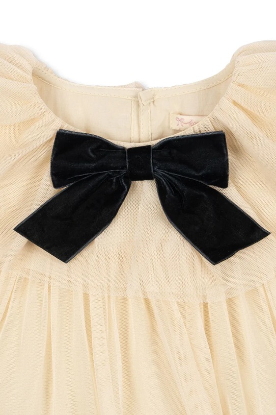 Konges Sløjd sukienka dziecięca BOW DRESS KS104240.9BYA beżowy