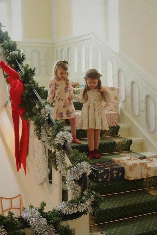 Konges Sløjd sukienka bawełniana dziecięca CIANNA LS BOW DRESS GOTS KS104262.9BYA