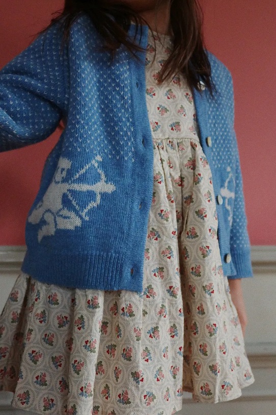 Konges Sløjd sukienka bawełniana dziecięca CIANNA LS BOW DRESS GOTS KS104262.9BYA