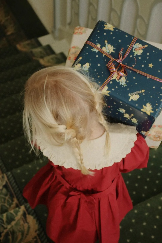 Детска памучна рокля Konges Sløjd COEUR COLLAR DRESS GOTS KS104266.9BYA