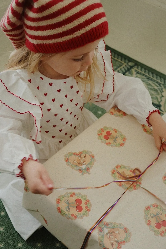 Konges Sløjd sukienka bawełniana dziecięca COEUR DRESS GOTS KS104268.9BYA