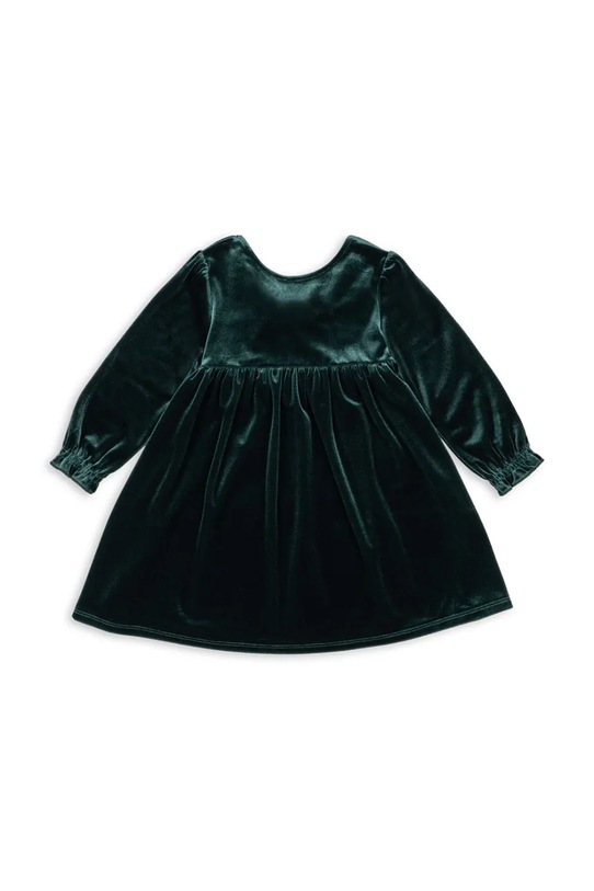 Konges Sløjd sukienka welurowa dziecięca GIA BOW DRESS GRS KS104303.9BYA zielony AW25