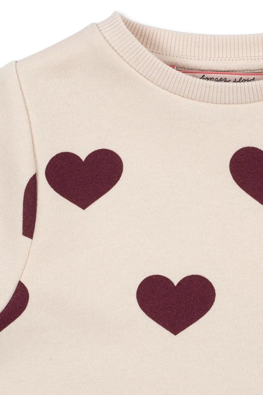 Dziewczynka Konges Sløjd sukienka dziecięca LOU SWEAT DRESS OCS KS104344.9BYA beżowy