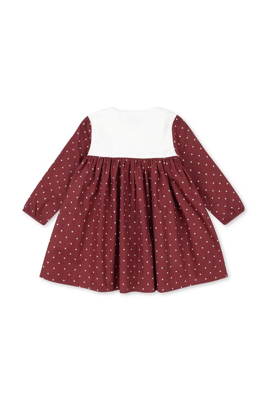 Konges Sløjd sukienka bawełniana dziecięca MUNA DRESS GOTS KS104381.9BYA bordowy AW25