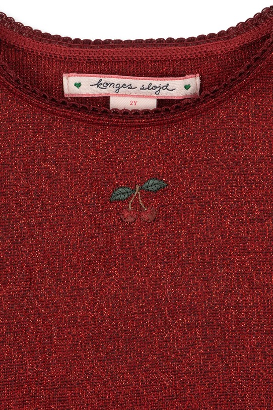 Dziewczynka Konges Sløjd sukienka dziecięca ROLI DRESS KS104415.9BYA czerwony