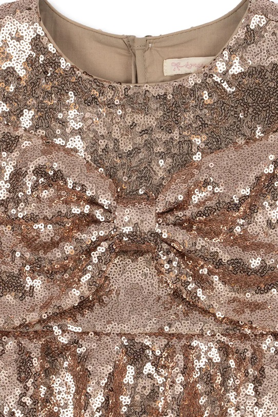 Konges Sløjd sukienka dziecięca ROSIE DRESS KS104421.9BYA złoty