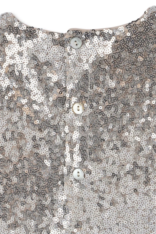 Dziewczynka Konges Sløjd sukienka dziecięca STARLA STAR DUST DRESS KS104435.9BYA srebrny