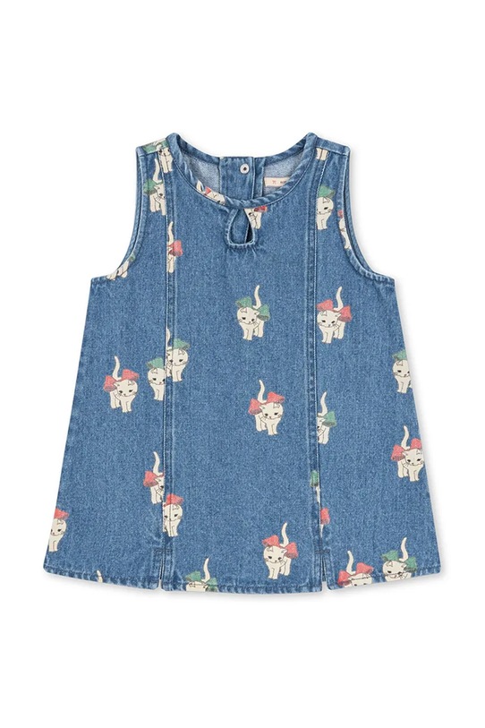 Konges Sløjd sukienka bawełniana dziecięca MAGOT DRESS GOTS KS105175.9BYA niebieski AW25