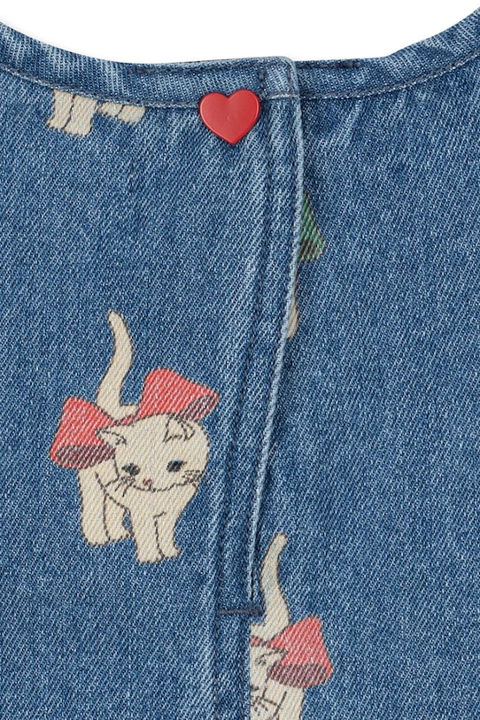 Konges Sløjd sukienka bawełniana dziecięca MAGOT DRESS GOTS niebieski KS105175.9BYA