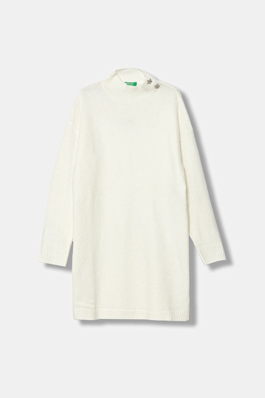 Παιδικό φόρεμα από μαλλί United Colors of Benetton μακρύ μπεζ 12B9CV007.G.Seasonal