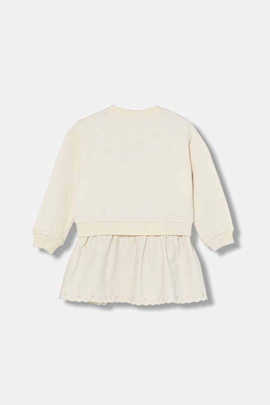 United Colors of Benetton sukienka dziecięca 345ZGV02L.P.Seasonal beżowy AW25