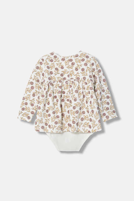 Otroška obleka iz velurja United Colors of Benetton 3EOAAV00N.W.Seasonal bež AW25