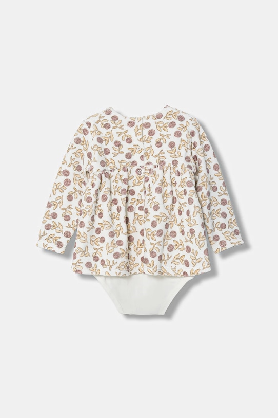 Otroška obleka iz velurja United Colors of Benetton 3EOAAV00N.W.Seasonal bež AW25