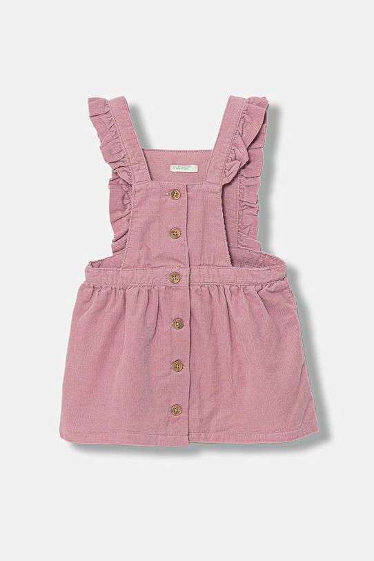 United Colors of Benetton sukienka bawełniana niemowlęca bawełna różowy 4O5GAT01K.W.Seasonal