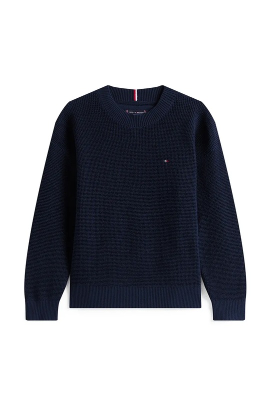 Хлопковый свитер Tommy Hilfiger KB0KB09756.9BYA тёмно-синий AW25