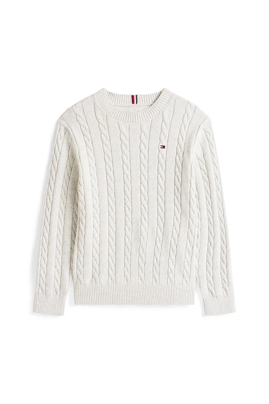 Tommy Hilfiger pulover de bumbac pentru copii KB0KB09753.128.176.9BYA gri AW25