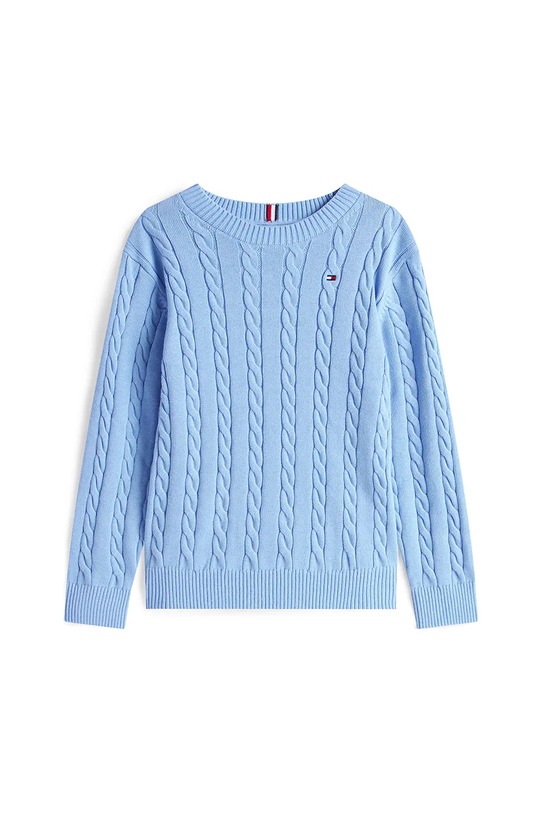 Tommy Hilfiger pulover de bumbac pentru copii KB0KB09753.128.176.9BYA albastru AW25