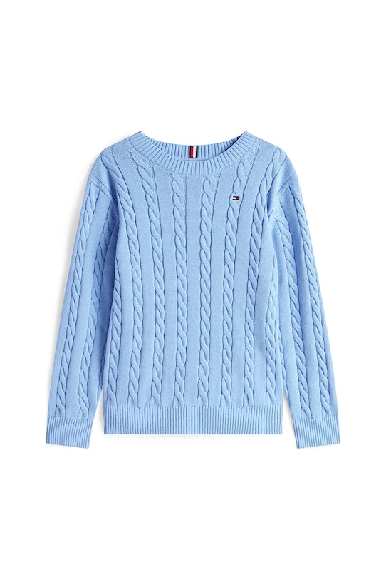 Tommy Hilfiger sweter bawełniany dziecięcy KB0KB09753.128.176.9BYA niebieski AW25