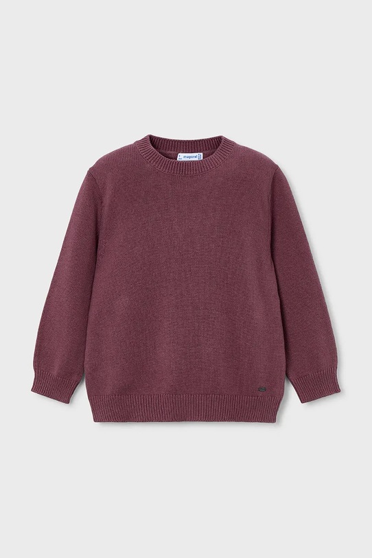 Mayoral pulover de bumbac pentru copii uni burgundia 311.5E.Mini.9BYA