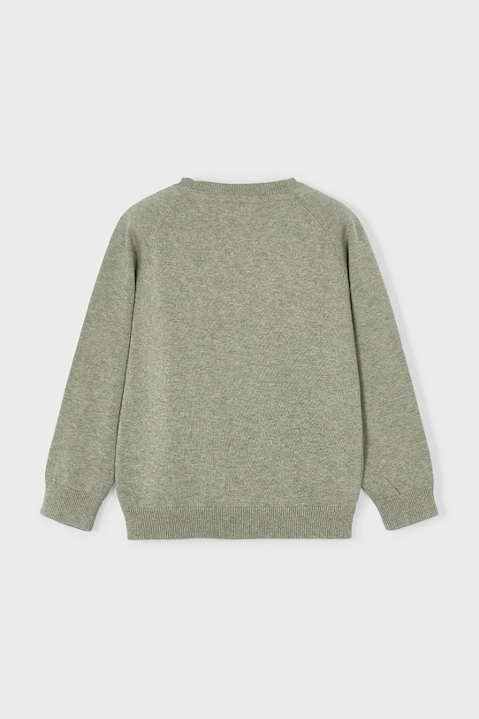 Băieți Mayoral pulover de bumbac pentru copii 323.5A.Mini.9BYA verde