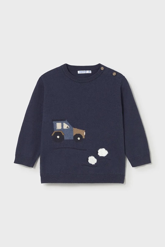 Mayoral sweter z domieszką wełny dziecięcy z domieszką wełny granatowy 2343.3D.Baby.9BYA