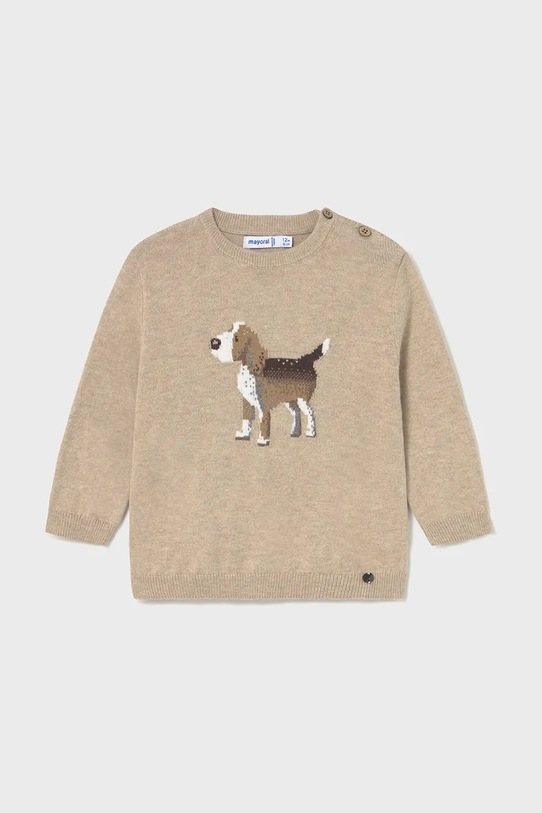 Otroški pulover s primesjo volne Mayoral 2343.3D.Baby.9BYA rjava AW25