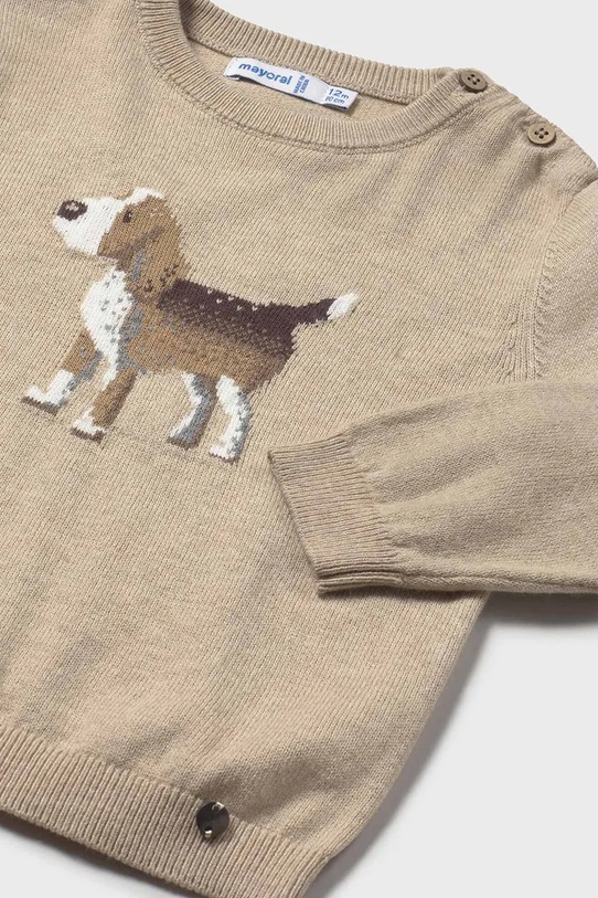 Otroški pulover s primesjo volne Mayoral rjava 2343.3D.Baby.9BYA