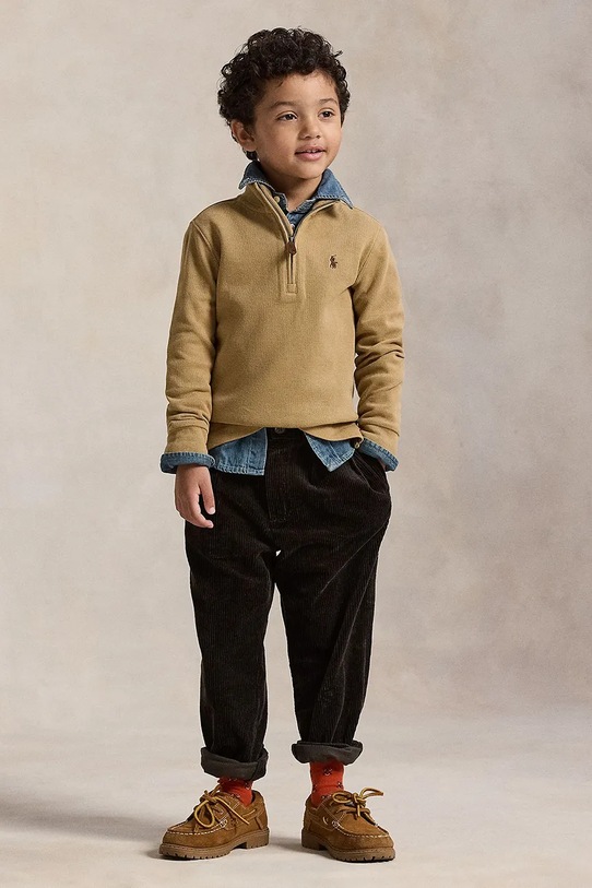 Polo Ralph Lauren sweter bawełniany dziecięcy 322953023009 brązowy