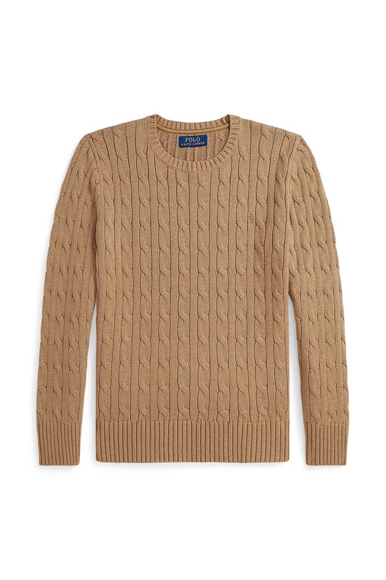 Βαμβακερό πουλόβερ Polo Ralph Lauren 323702674082 καφέ AW25