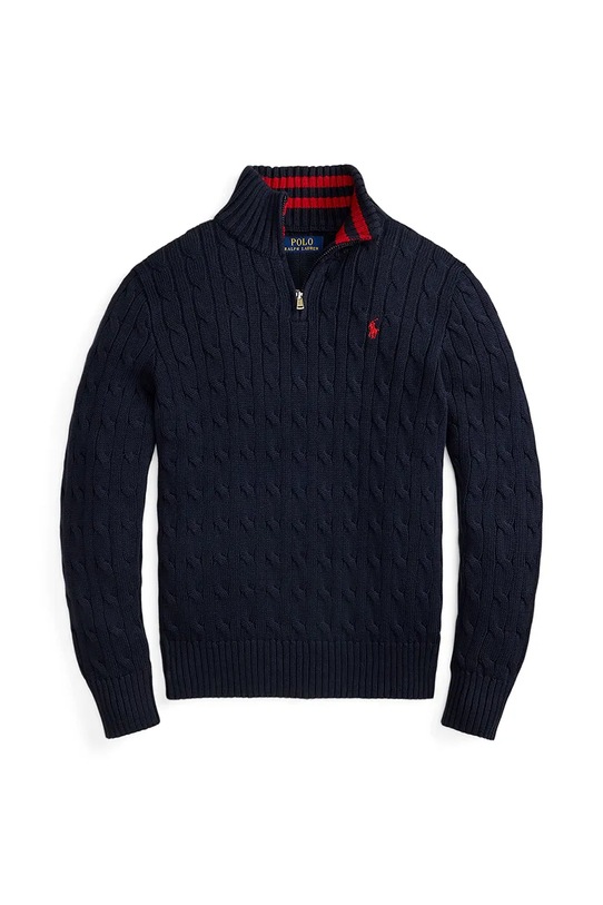 Βαμβακερό πουλόβερ Polo Ralph Lauren 323868894017 σκούρο μπλε AW25