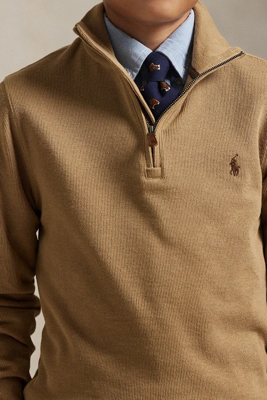 Polo Ralph Lauren sweter bawełniany dziecięcy 323953023009 brązowy