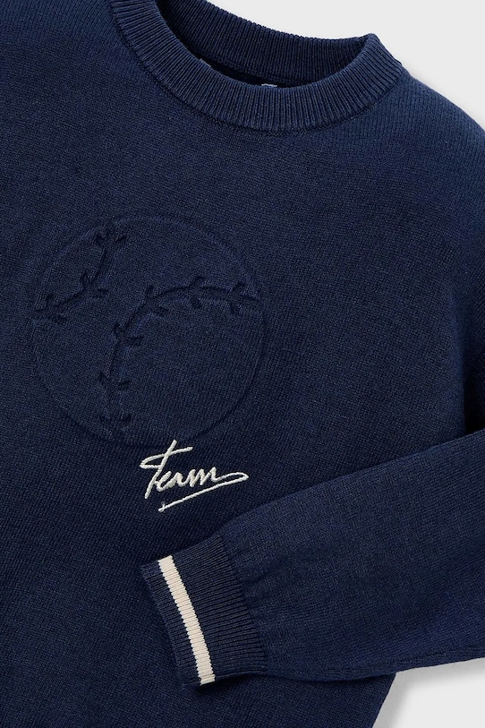Chłopiec Mayoral sweter z domieszką wełny dziecięcy 4372.5A.Mini.9BYA granatowy
