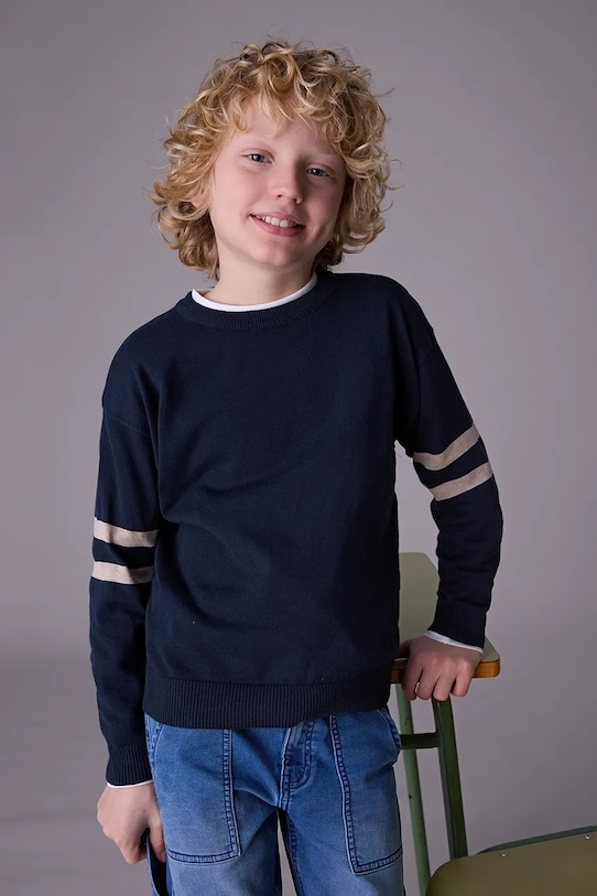 Mayoral sweter dziecięcy cienka granatowy 7301.7A.Junior.9BYA