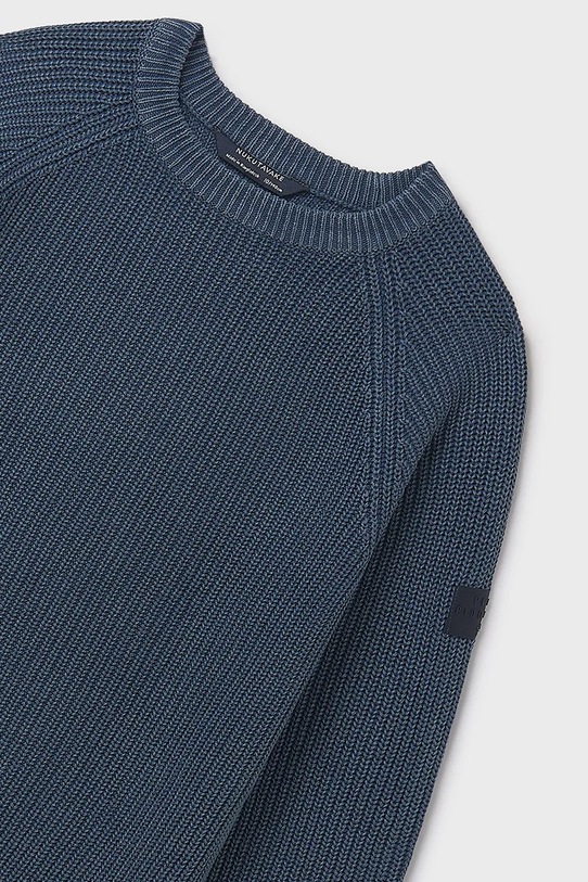 Băieți Mayoral pulover de bumbac pentru copii 7302.7C.Junior.9BYA bleumarin