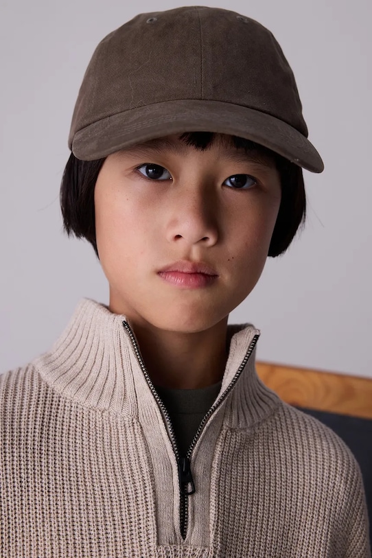 Mayoral sweter bawełniany dziecięcy 7304.7E.Junior.9BYA beżowy