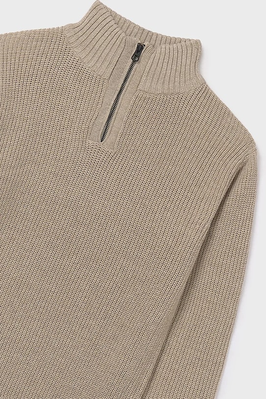 Mayoral sweter bawełniany dziecięcy beżowy 7304.7E.Junior.9BYA
