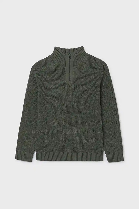 Дитячий бавовняний светр Mayoral бавовна зелений 7304.7E.Junior.9BYA