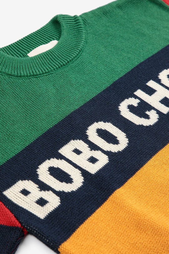 Chłopiec Bobo Choses sweter bawełniany dziecięcy 225AC109 żółty