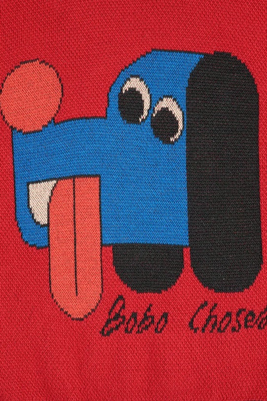 Chłopiec Bobo Choses sweter bawełniany dziecięcy Doggy Mate 225AC111 czerwony