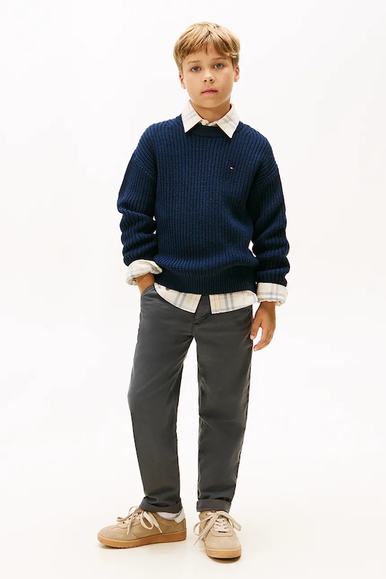 Tommy Hilfiger sweter dziecięcy granatowy KB0KB09908.9BYA