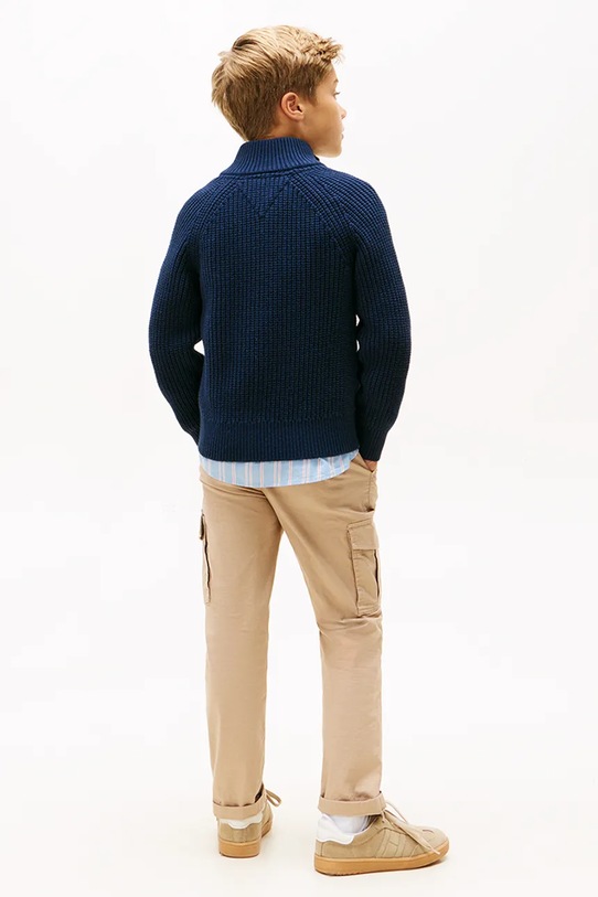 Tommy Hilfiger cardigan copii KB0KB09913.9BYA bleumarin