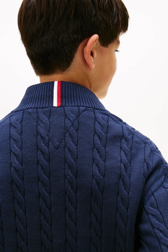 Дитячий бавовняний светр Tommy Hilfiger KB0KB09971.9BYA темно-синій