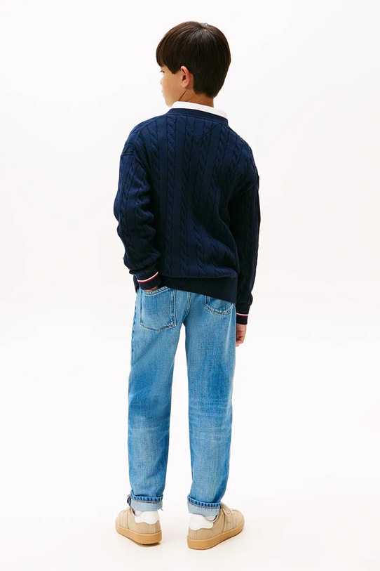 Tommy Hilfiger cardigan din bumbac pentru copii bleumarin KB0KB09972.104.122.9BYA